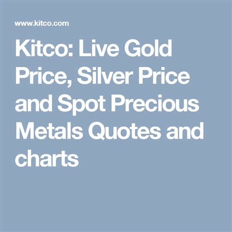 kitco all metal quotes